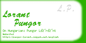 lorant pungor business card